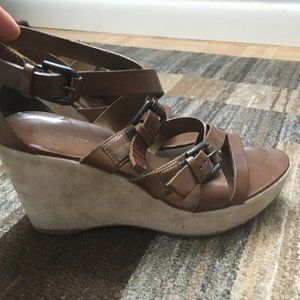 J.Crew Italian Leather Wedge Sandles